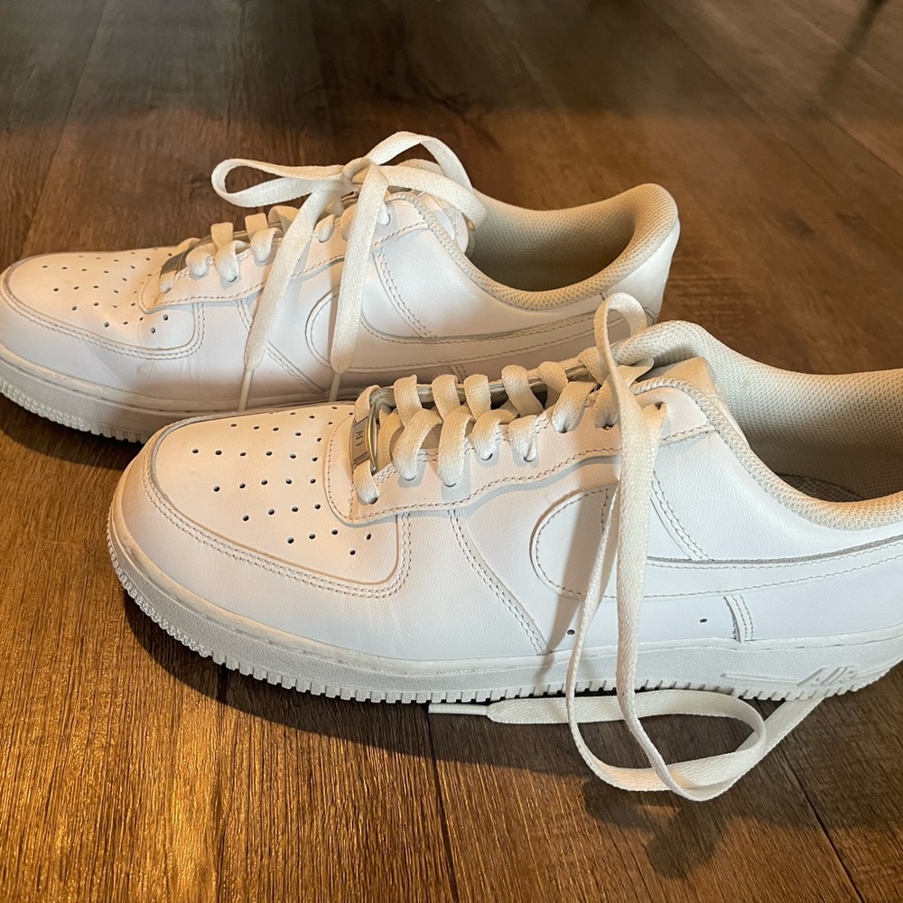 White air forces, worn once!